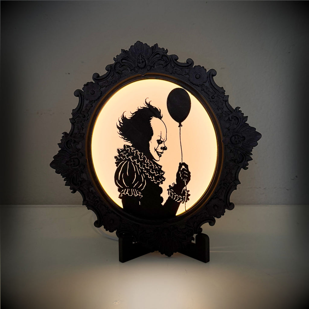 The Haunted Portrait - Ornate Gothic Pennywise Illuminated Art Frame