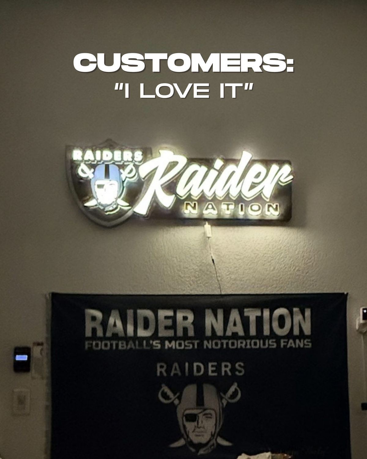 Raider Nation Litbox - Custom LED Sign
