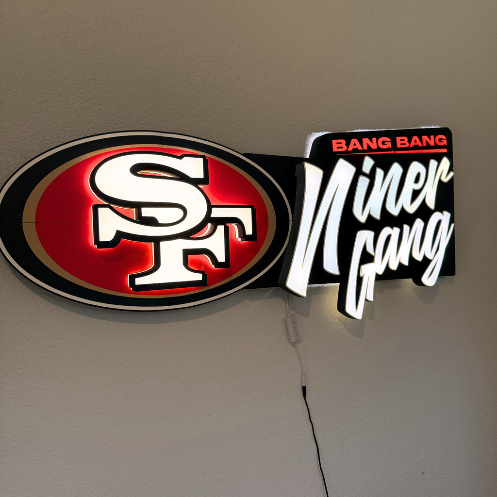 Bang Bang Niner Gang Litbox - Custom LED Light Box