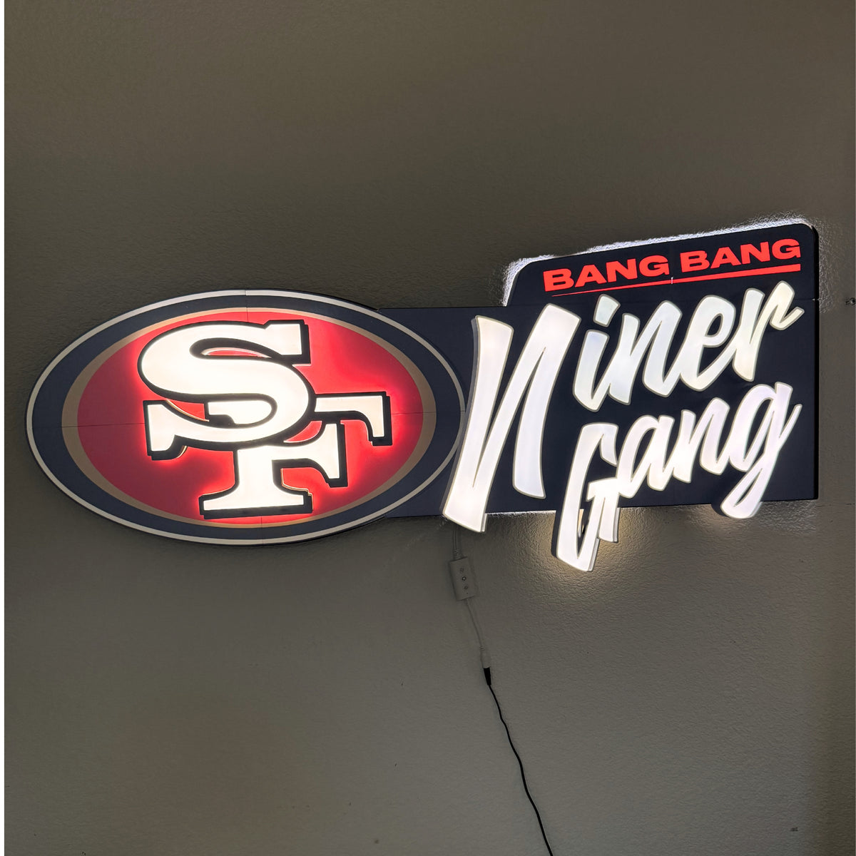 Bang Bang Niner Gang Litbox - Custom LED Light Box
