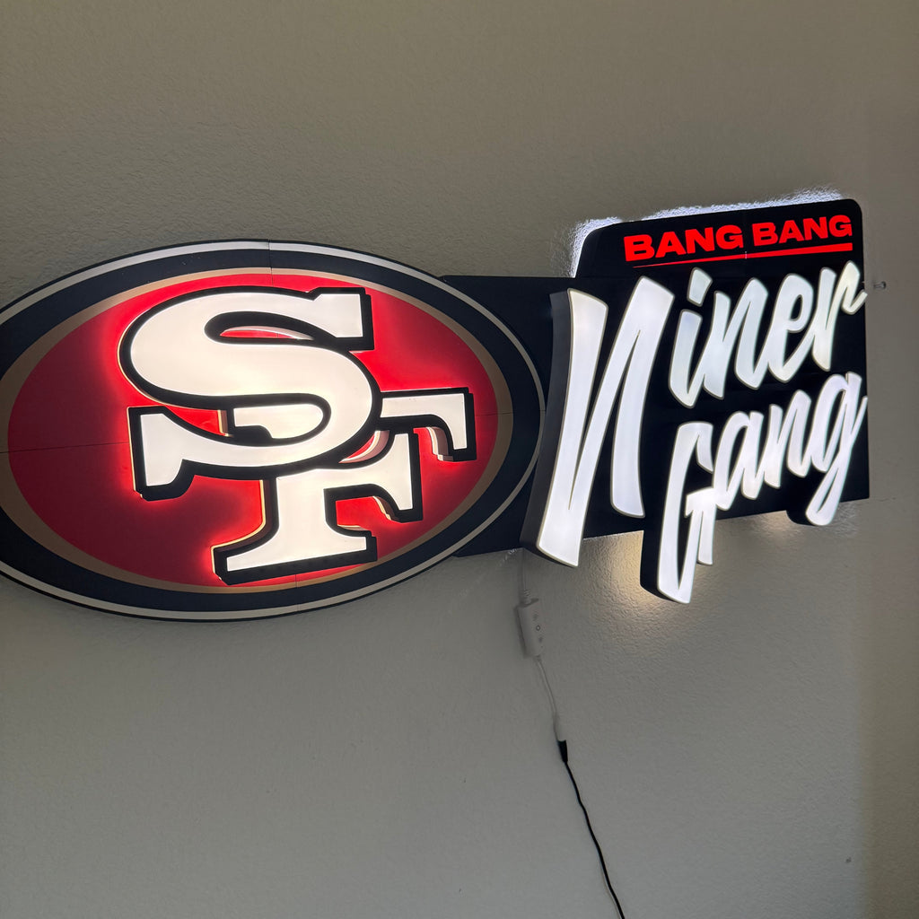 Bang Bang Niner Gang Litbox - Custom LED Light Box