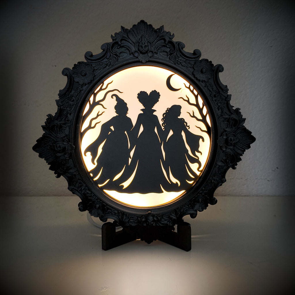The Haunted Portrait - Ornate Gothic Hocus Pocus Illuminated Art Frame